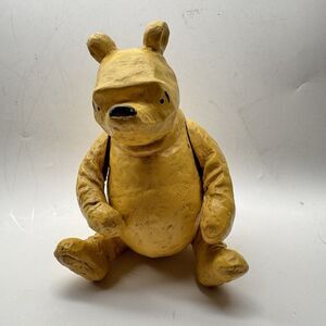Vtg Winnie the Pooh Walt Disney Charpente Figurine Doll Jointed Resin Distressed